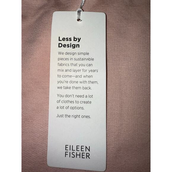 Eileen Fisher PM Crew Neck oversize Tunic Pink Cotton/Tencel Soft Lagenlook NWT - Picture 8 of 9